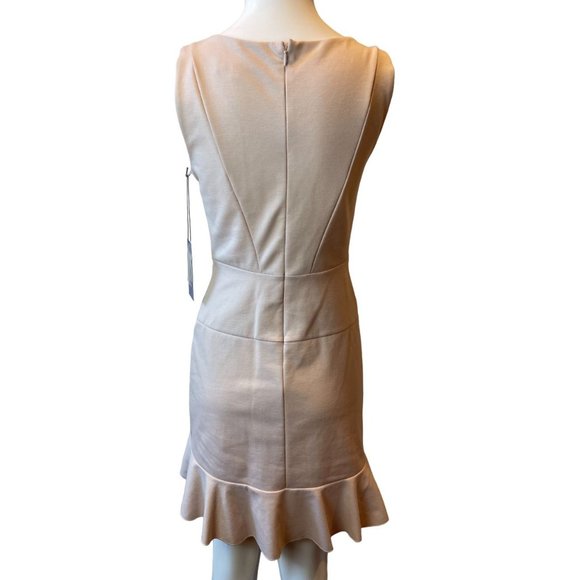 NWT Jennifer Lopez Womens A Line Mini Dress JL414401 Ruffle Hem Beige 2 was 70$ - Picture 5 of 12